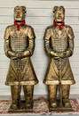Pair of Lg. Terra Cotta Chinese Warrior Statues