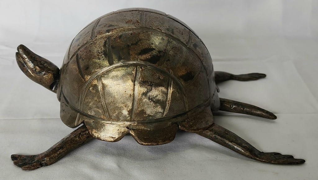 Signed 'Puddin' Moore Turtle Metal Art Sculpture (1 of 9)