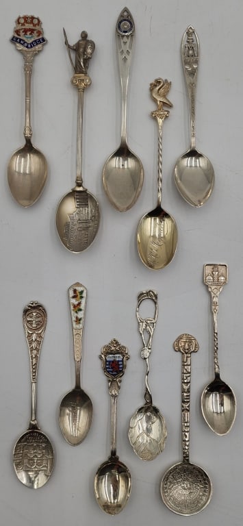 Assorted Sterling & 800 Silver Souvenir Spoons (1 of 7)