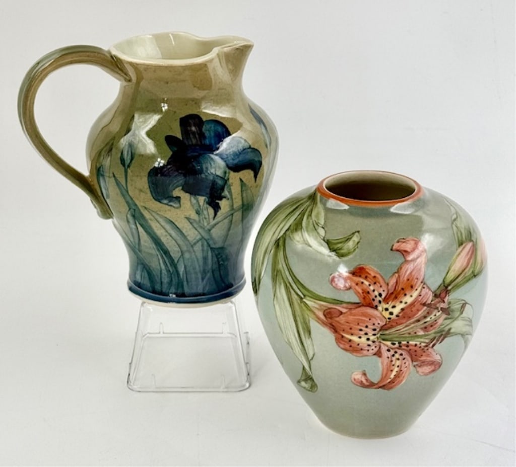 Beautiful Hand Painted Pottery Vase & Pitcher (1 of 11)