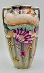 Vintage Royal Nishiki Nippon Hand Painted Vase