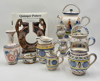 Large Vintage Quimper Pottery Tableware Collection