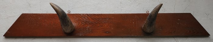 Vintage Wall Horn Hook Rack