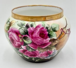 Beautiful Antique Hand Painted D&C France Planter
