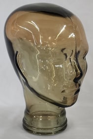 Life Size Transparent Glass Head
