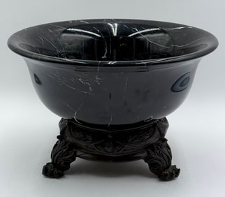 Beautiful MCM Black Marble Bowl
