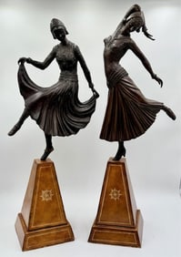 Pr. Art Deco Chiparus Style Dancer Sculptures