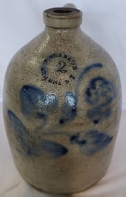 Vintage N. Clark Jr. 2 Gallon Stoneware Jug
