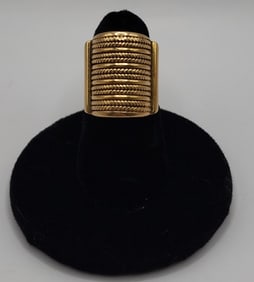 14k Ring with Braided Rope Design - 10.6g