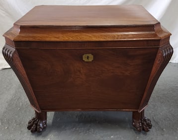 Vntg. Regency Style Sarcophagus Shaped Cellarette