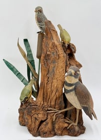 Hand Carved Artist Signed Nature Sculpture
