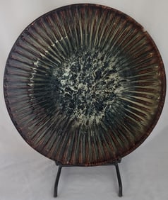 20" Japanese Onta-Yaki Style Pottery Plate