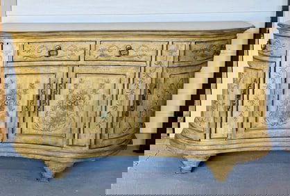 Beautiful Seven Seas By Hooker Painted Sideboard