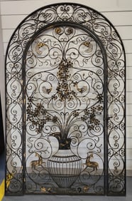 Vintage Ornate Italian Wrought Iron Entry Gate