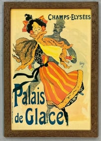 Vintage Framed Palais de Glace Lithograph? Poster