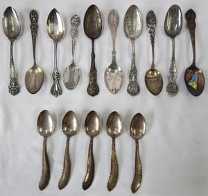 15 Assorted Sterling Silver Spoons - 13.3oz TW