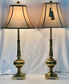 Pair of Vintage Brass Stiffel Table Lamps