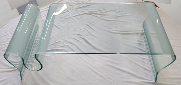 MCM Curved Glass Coffee Table