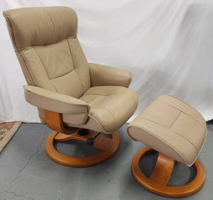 Fjords Bergen Leather Scandinavian Recliner (1 of 6)