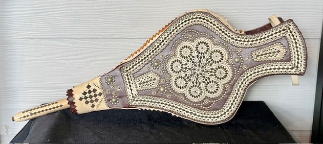 Large English Leather & Brass Bellow