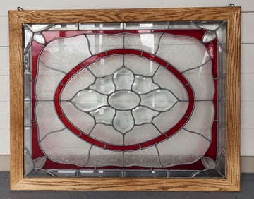 Gorgeous Vintage Stained Glass Leaded Window
