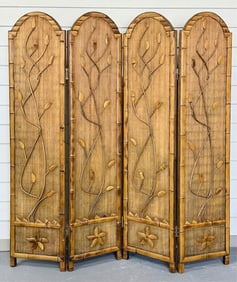 Beautiful Bamboo & Rattan Bohemian Room Divider