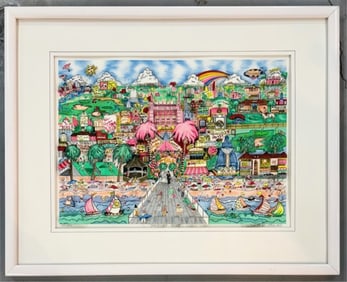 Charles Fazzino Best Of Boca Embellished Serigraph