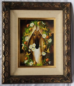 Victor Tor "Hound of the Feast" Oil On Masonite