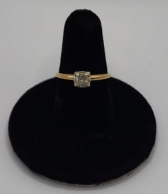 14k Yellow and White Gold Diamond Ring - 2g TW