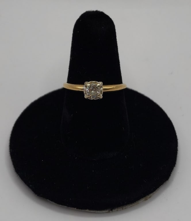 14k Yellow and White Gold Diamond Ring - 2g TW (1 of 9)