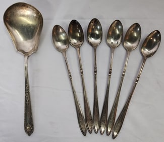 7pc Sterling Silver Drink Spoons - 9.0oz TW