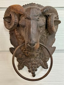 Cast Iron Rams Head Door Knocker