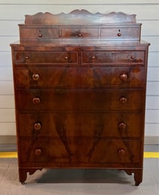 Antique Mahogany 9 Drawer Chest of Drawers