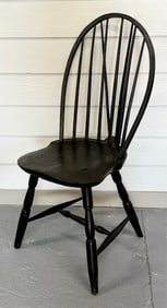 Antique Black Bow Brace Windsor Chair