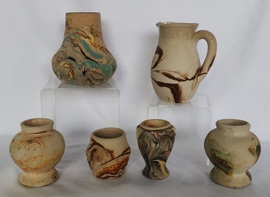 Assorted Vintage Nemadji Hand Painted Pottery