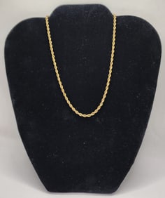 14k Yellow Gold Rope Chain - 9.8g