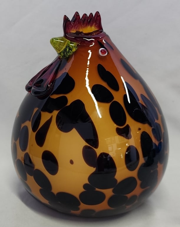 Murano Style Handblown Rooster Art Glass Figure (1 of 9)
