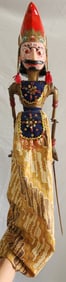 Vntg. Indonesian Java Wayang Golek Wooden Puppet