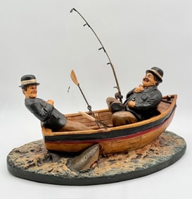 Laurel & Hardy Fishing Boat Figurine