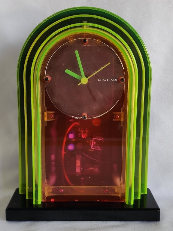 Vintage Small Cicena Neon Table Clock (1 of 8)