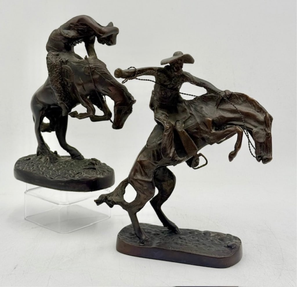 Pair of Frederick Remington Bronze Statues (1 of 11)