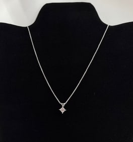 18K Diamond Pendant on Chain - 3.3g TW