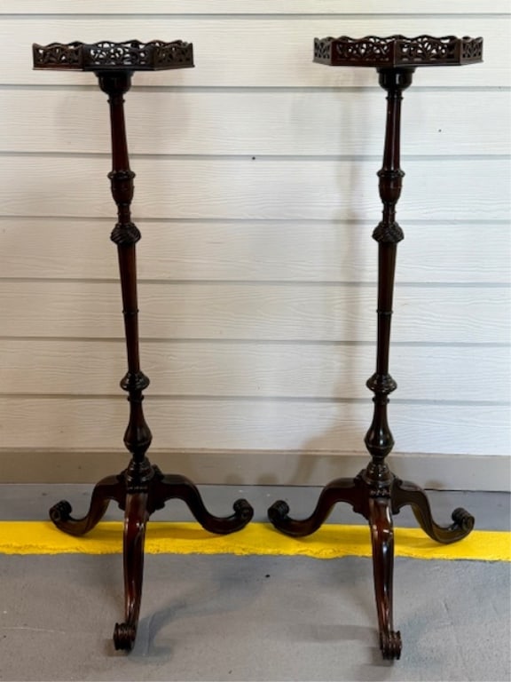 Pr. Early George III Mahogany Plant Stands (1 of 8)
