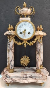 Japy Freres French Marble Ormolu Mantle Clock