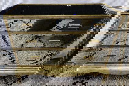 Art Deco Distressed Mirrored Chest of Drawers