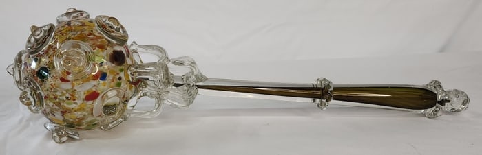 Large Handblown Murano Style Glass Scepter