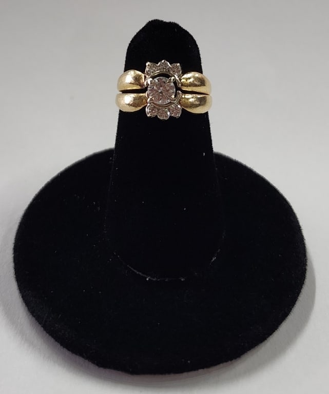 14K Soldered Diamond Engagement Set - 4.72g TW (1 of 7)