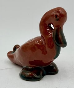Vintage Artist Signed Clay Pottery Duck