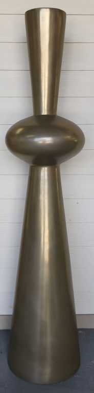 Large Brushed Metallic MCM Floor Vase (1 of 3)