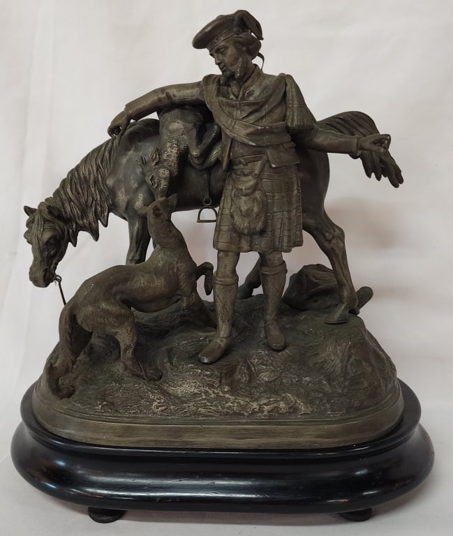 Vintage Bronze? French Cavalier Statue (1 of 7)